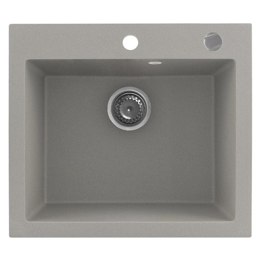 Kernau KGSH 60 Einbecken-Küchenspüle - 60 cm Grau Metallic Finish (Einbauspüle) (5902701807412)