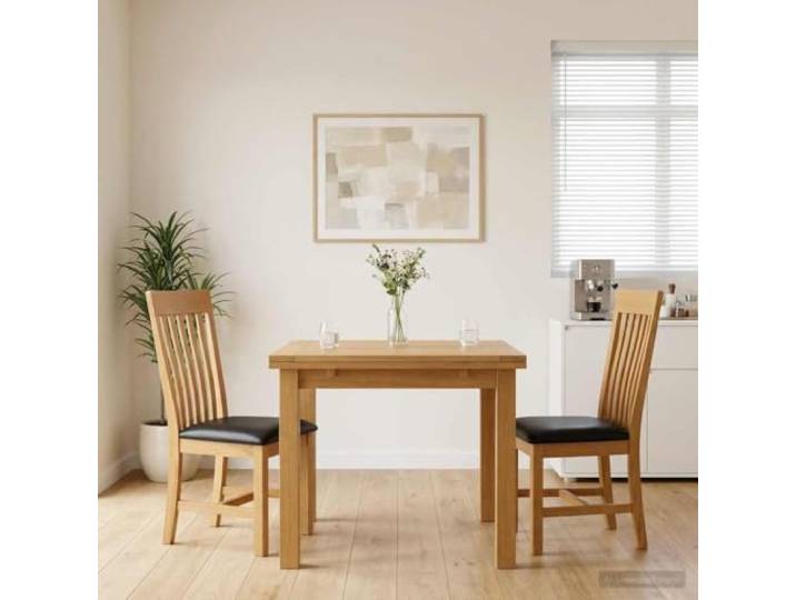 HGPOTUY Esszimmerstuhl 2 STK Massivholz Eiche Schwarz Schaumstoffpolsterung, Quadratische Beine, Modernes Design, Pflegeleicht