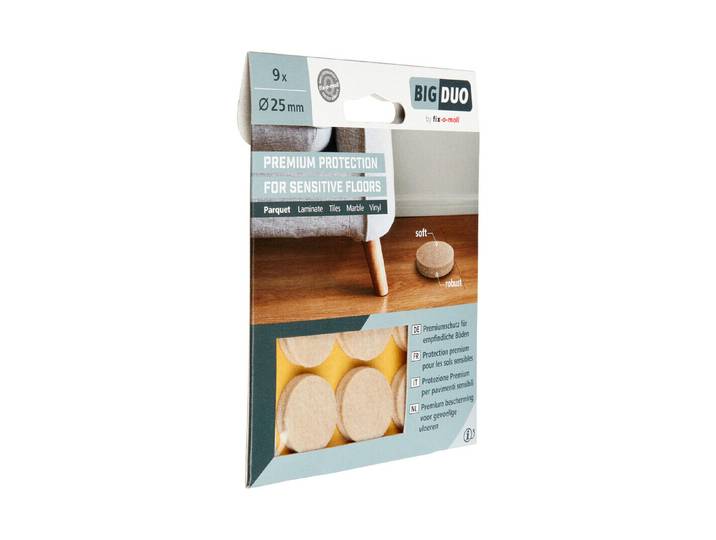 fix-o-moll Parkettgleiter Bigduo selbstklebend, beige