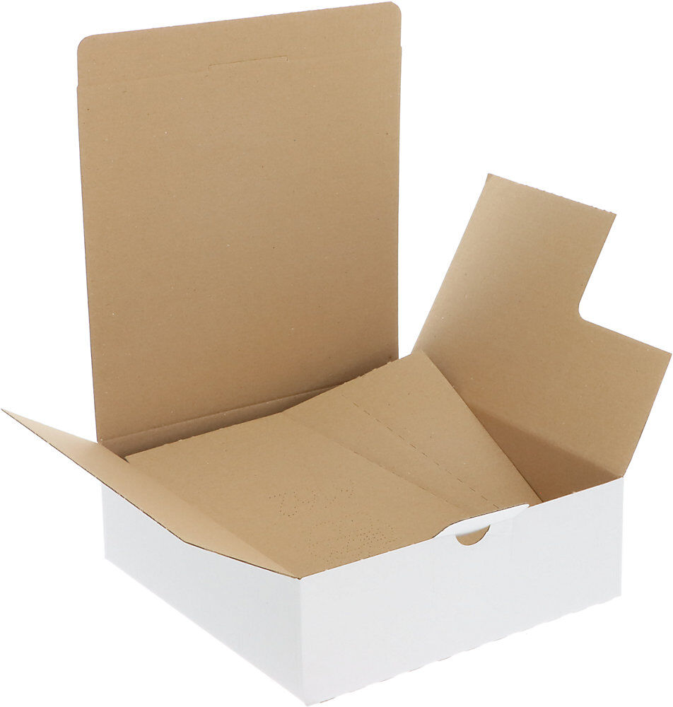 kaiserkraft Blitzbox weiß, 1-wellig, Innenmaße 215 x 110 x 110 mm, VE 20 Stk, ab 2 VE