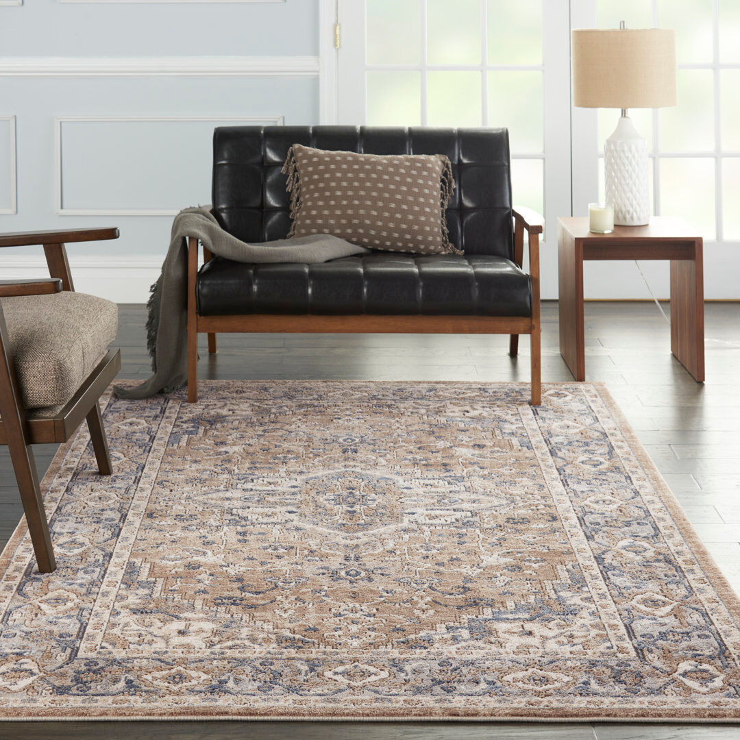 Latitude Vive Calabria Oriental Area Rug Brown;Gray Rectangle 160 x 221cm