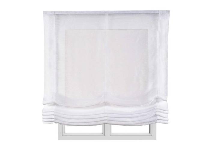 Storesdeco Raffrollos Dream Weiß, 90 cm x 175 cm, Kunststoff, Uni, Rechteckig, 90x175 cm, Heimtextilien, Vorhänge, Rollos