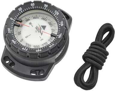 Multisell Products Hub Waterproof Outdoor Camping Compass Watch With Luminous Dial And Adjustable Band black