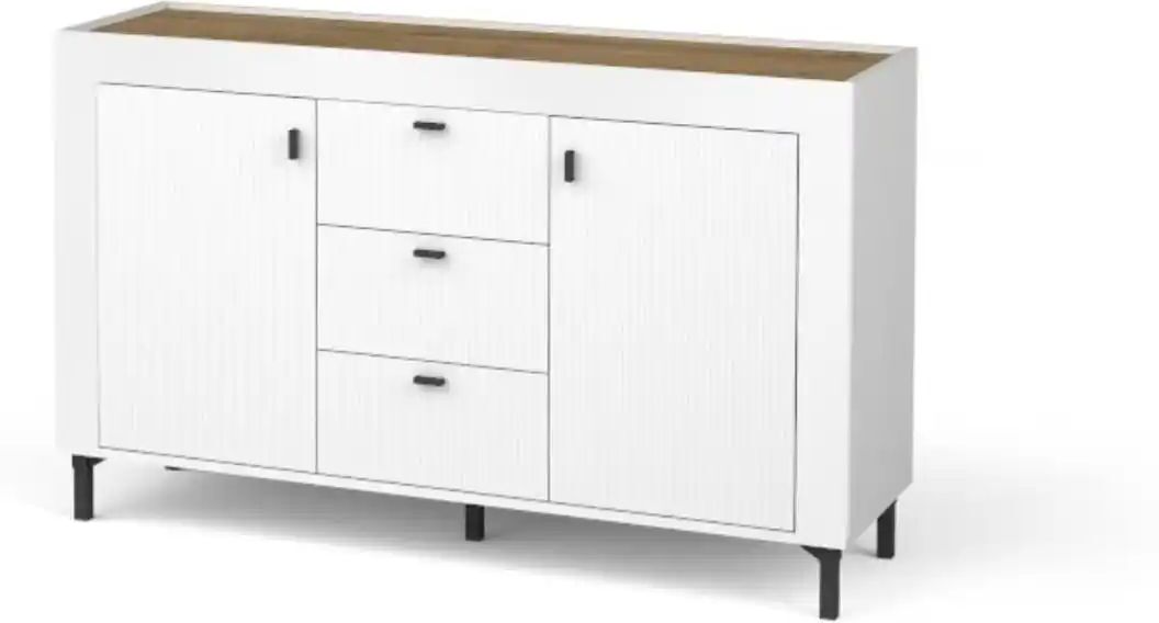 Höffner Sideboard  Mossa ¦ weiß ¦ Maße (cm): B: 137 H: 84