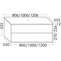 Burgbad Konsole +Waschtischunterschrank Uomo Preisgruppe 2 Sandstein Solid Matt/Feinstein Beton SHQA121F7462A0390
