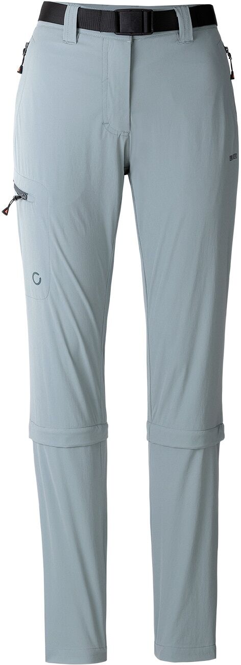 Zip-off-Hose LPO "Da-Zip-Off-Hose – Coralie", Damen, Gr. 22, Normalgrössen, blau (stormy sea), Web, 92% Nylon, 8% Elasthan, regular fit knöchellang, Hosen Zip-off-Hose, Komfortbund stormy sea 22, Normalgrössen
