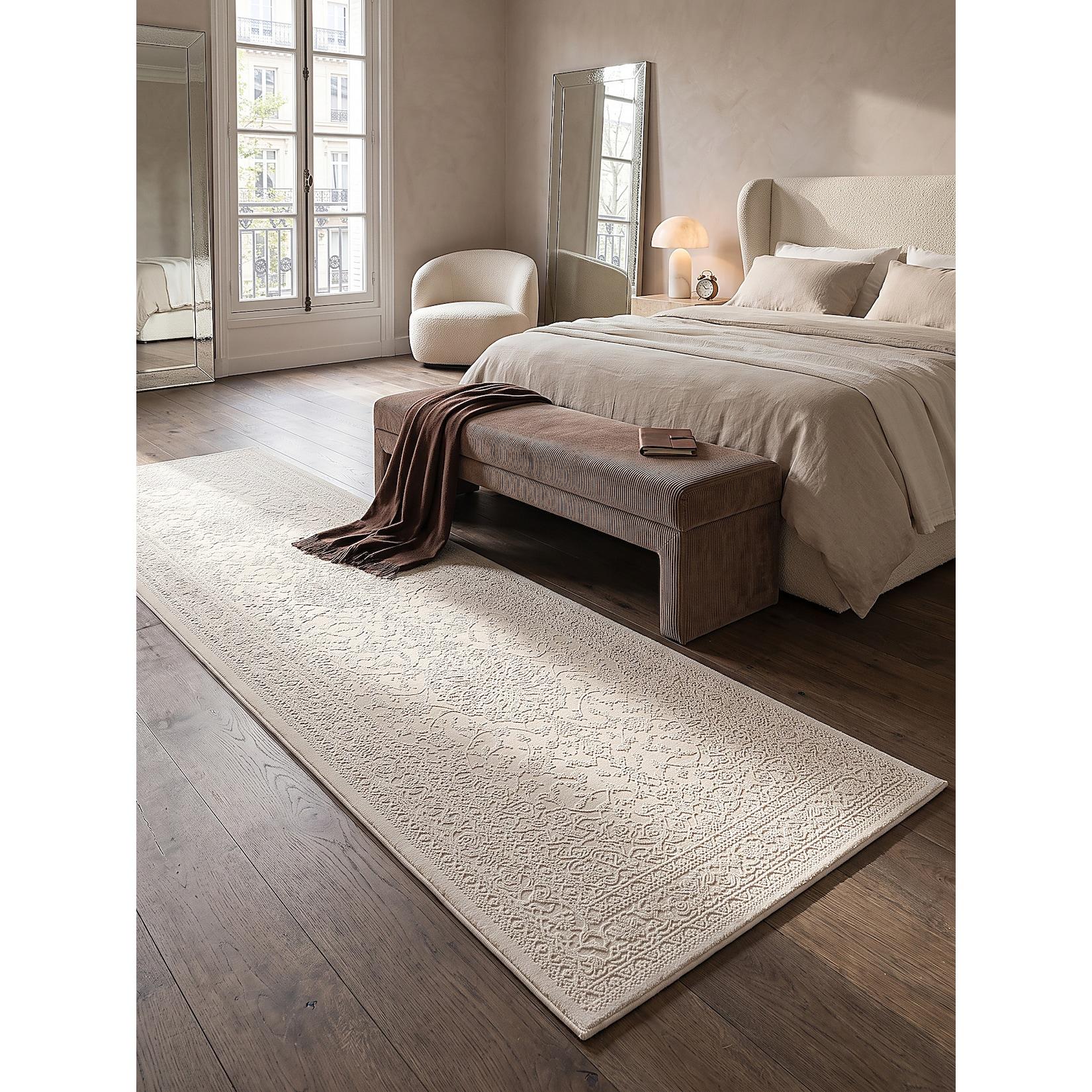 Läufer Waschbar Creme 80x150 cm - KASOS Kadima Design