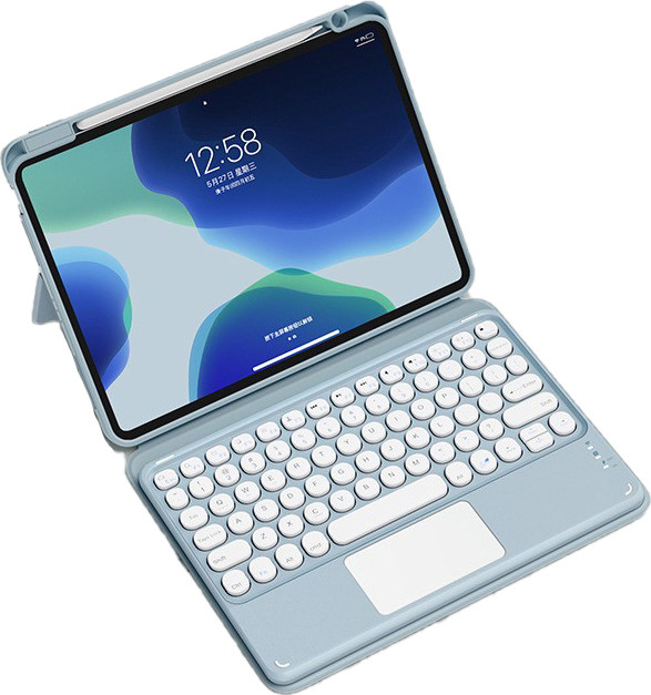 INF Afneembare Bluetooth-toetsenbordhoes voor iPad 10 (2022) - Blauw