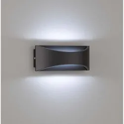 Außenwandleuchte Fassadenlampe Gartenleuchte LED Terrassenlampe Up Down schwarz