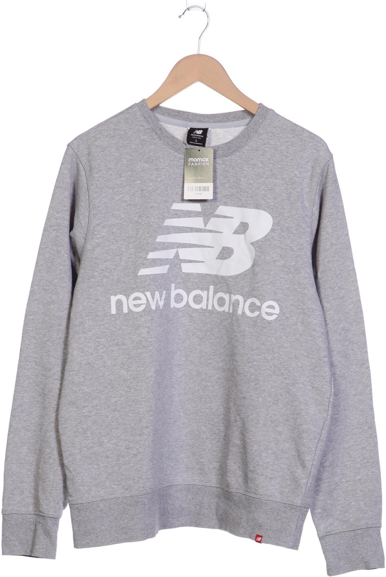 New Balance Herren Sweater, Grau, Gr. L, kein / Etikett - Second Hand