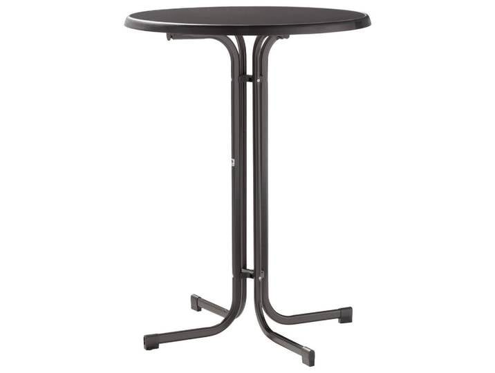 Sieger Stehtisch, Grau, Metall, rund, 86x112x86 cm, witterungsbeständig, Tischplatte einklappbar, Esszimmer, Tische, Stehtische
