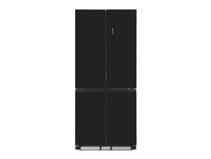 exquisit Multi Door EMD470-170-200E schwarz-glas, 193 cm hoch, 84 cm breit, Nie mehr abtauen – No-Frost & Umluft für perfekte Kühlung