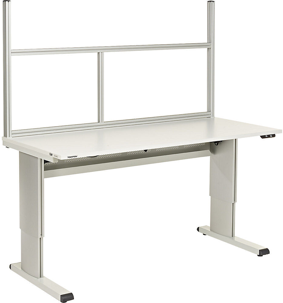 Aufbauprofil für Arbeitstisch, lichtgrau, BxH 1789 x 900 mm Treston