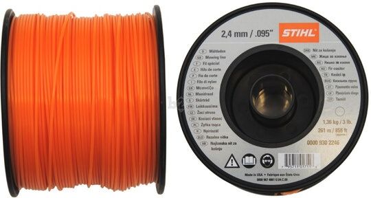 Bobine de fil rond diamètre 2,4 mm longueur 253 m - orange STIHL 0000-930-2246