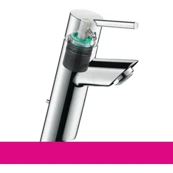 hansgrohe Talis S Einhebel-Waschtischmischer 80, Zugstangen-Ablaufgarnitur, Ausladung 97mm, 72010000