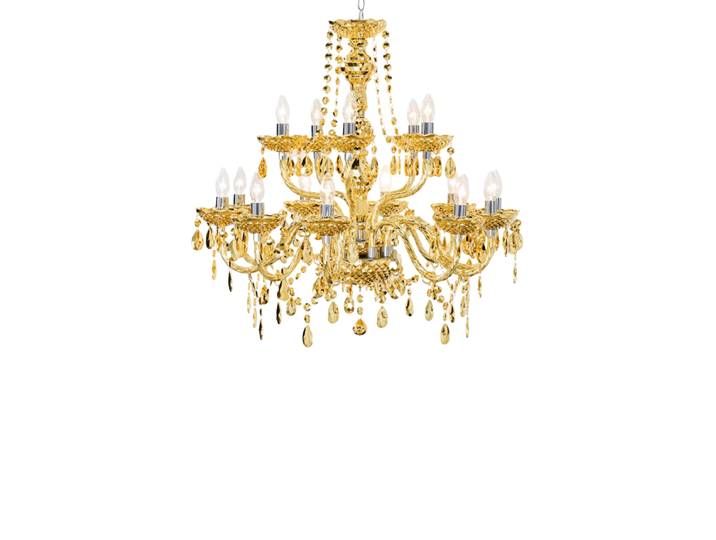Grosser Kronleuchter „Diamonds“ 15-flammig Gold Invicta Interiors