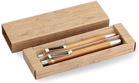 Coffret cadeau entreprise stylo en bambou bambou bois
