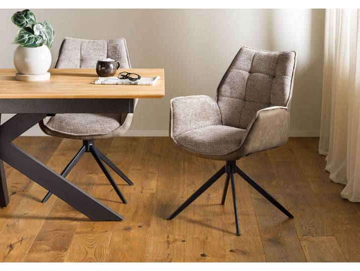 Chaise pivotante 61x65x89 brun / marron HENRI #100