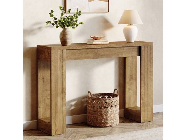 Table console - LITTLE TREE - Little Tree - 160×30×80 cm - Bois massif (chêne) - Style vintage