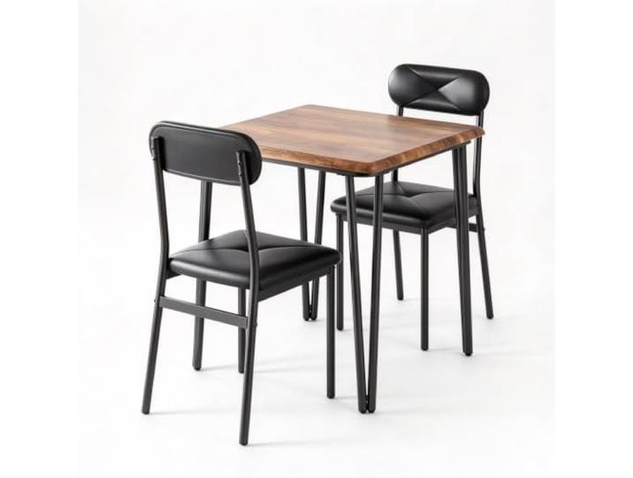 Hapterouse Esstisch-Set 3-teilig 2 Personen Quadratisch Gepolstert Klassisch