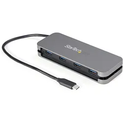StarTech .com 4 Port USB-C-Hub (USB-C, 4 Ports), Dockingstation + USB Hub, Schwarz, Grau