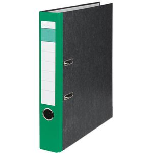 Grüner Balken Ordner A4, schmal, 5cm, grün, Karton, Wolkenmarmor