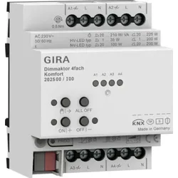 Gira Dimmaktor 4-fach Reiheneinbaugerät KNX Secure, 202500