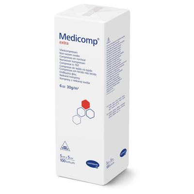 Medicomp extra Vlieskomp.unsteril 5x5 cm 6fach 100 St Kompressen