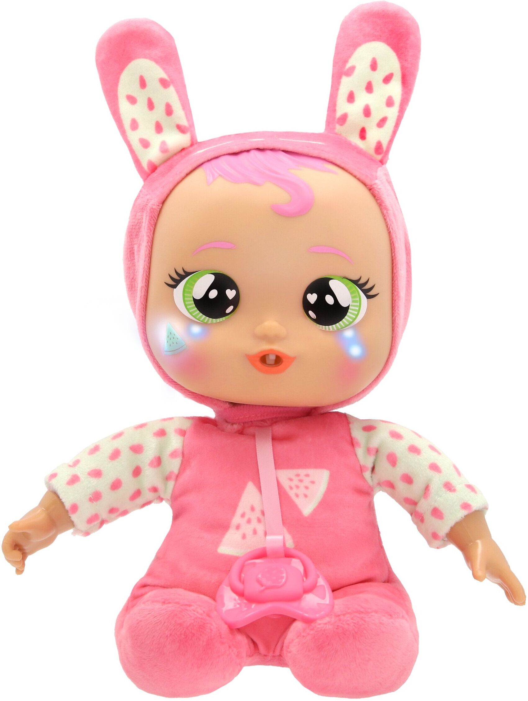 Cry Babies Mealtime Julie Interactive Baby Doll with Feeding Accessories for Toddlers - IMC Toys - Encourages Caring Roleplay