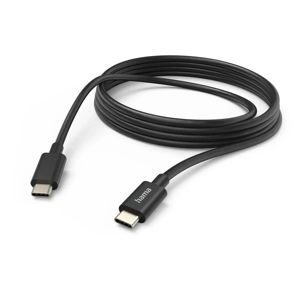 Hama USB-C naar USB-C kabel, 3 meter, zwart