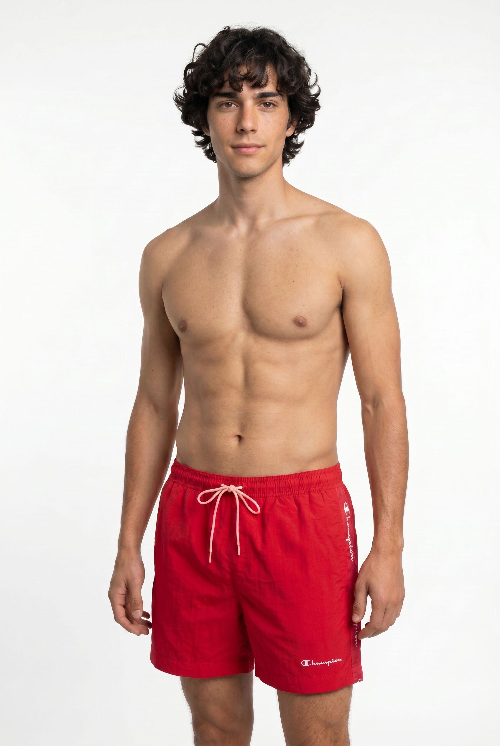 Badeshorts CHAMPION, Herren, Gr. XS (44), N-Gr, rot (sed, nbk), Obermaterial: 100% Polyamid, Badehosen Badeshorts, für Strand, Pool und Freizeit, mit sportlicher Ausrichtung sed, nbk XS (44), N-Gr