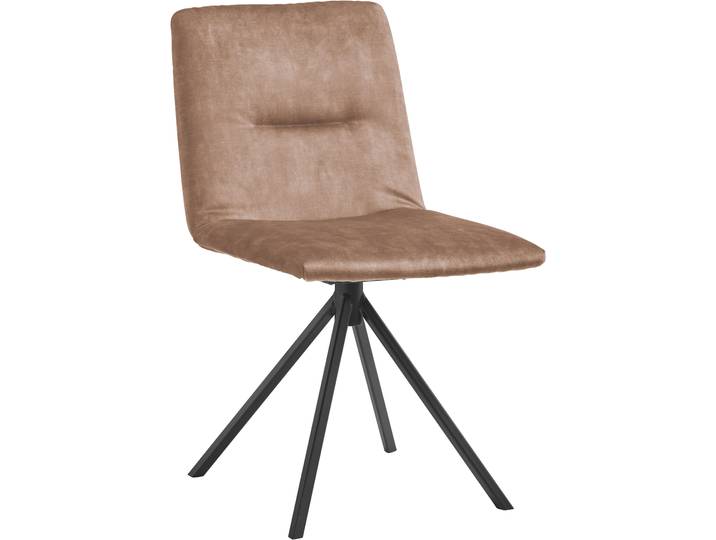 Polsterstuhl, Beige, 49x62 cm, Veloursstoff, Nicht Drehbar, Modern, Musterring