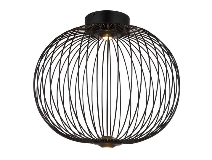 Globo Led-Deckenleuchte, Schwarz, Metall, Kunststoff, Kugel, 45 cm, CE, Lampen & Leuchten, LED Beleuchtung, LED-Deckenleuchten