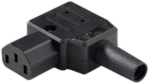 Martin Kaiser 890/sw Kaltgeräte-Steckverbinder Stecker, gewinkelt 10A Schwarz