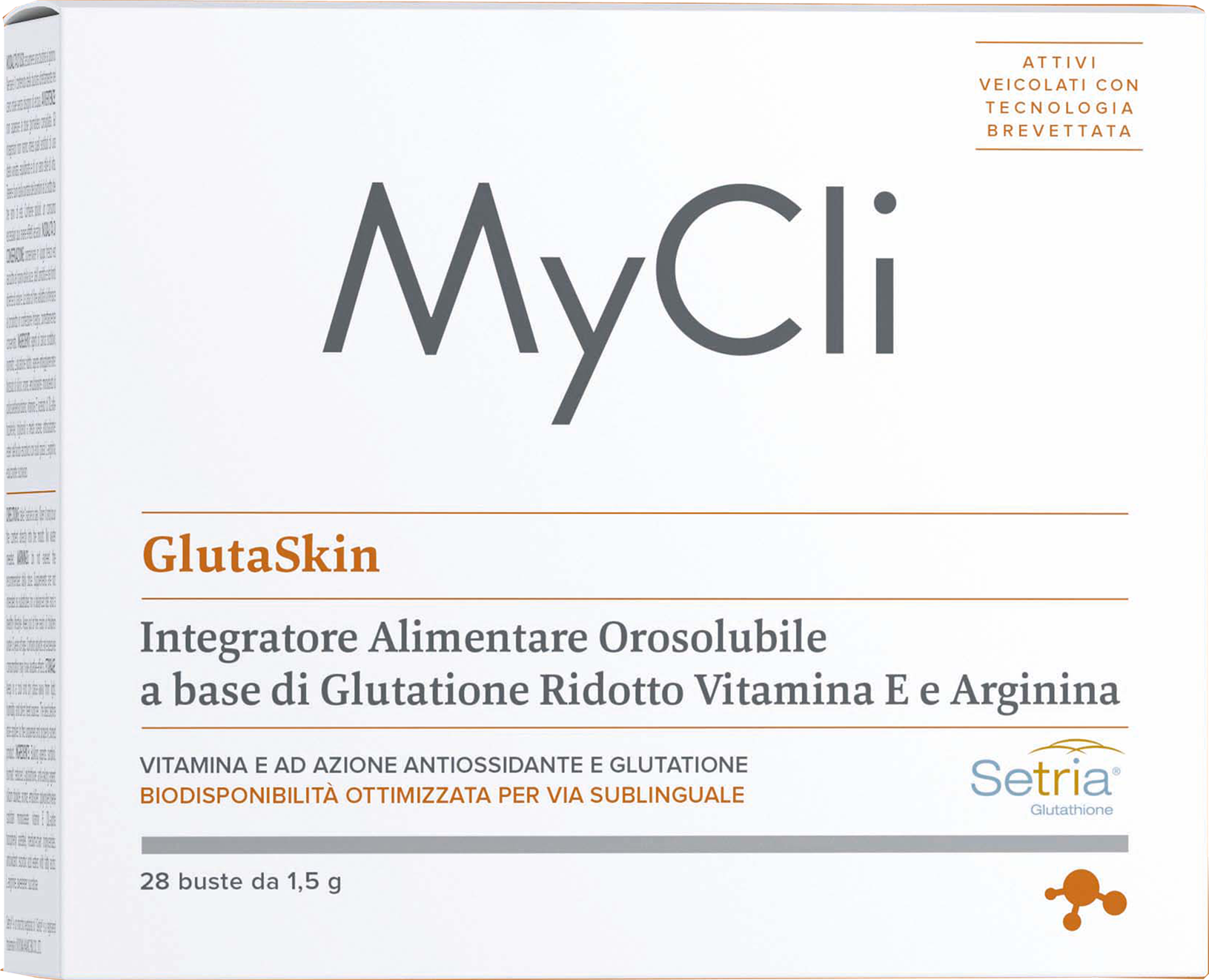 PERLAPELLE Srl MyCli - Glutaskin 28 Buste per Migliorare la Qualità della Pelle