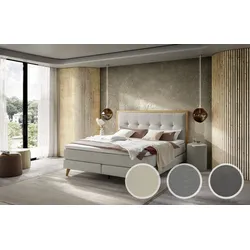 Hasena »Marisol« Boxspringbett 200x200 cm / Pace grey