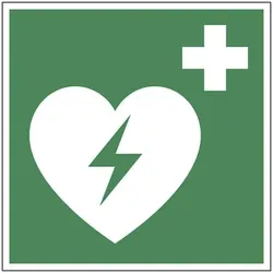 LimarLite Rettungszeichen »Automatisierter externer Defibrillator [E010]« 20 x 20 cm Kunst, 20x20 cm