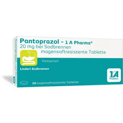 PANTOPRAZOL-1A Pharma 20mg bei Sodbrennen msr.Tab. 14 St