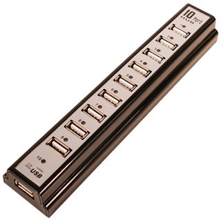 LogiLink UA0096 10-port USB 2.0 extern mit Netzteil schwarz