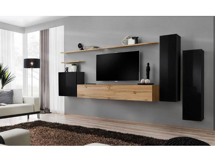 Xlmoebel Wohnwand 7tlg Wandschrank Luxus Einrichtung Moderne Möbel für Wohnzimmer, (7-St), Made in Europa