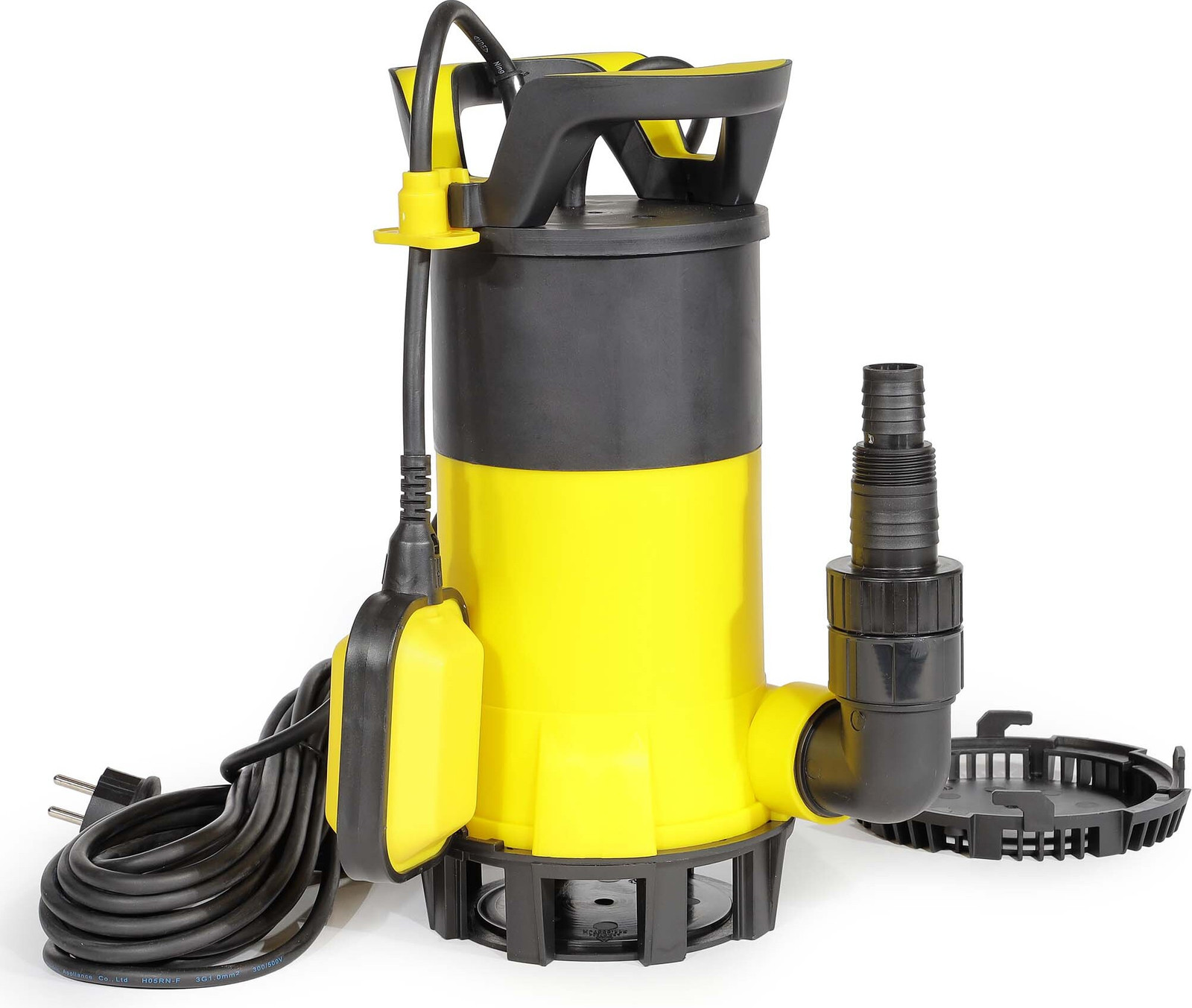 Wiltec 3-in-1 vlakzuigdompelpomp 1100 W, vuilwaterpomp en vlakwaterpomp met vlotter voor kelder en tuin, 18000 liter/uur