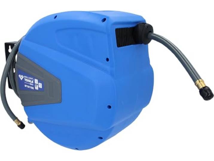 BRILLIANT TOOLS BT161100 Enrouleur avec tuyau Ø 10 mm x 15 m [Powered by KS TOOLS]