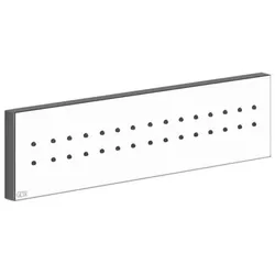 Gessi Rettangolo feste Seitenbrause 1/2, Breite 240 mm, mit zusätzlicher Befestigung, 32975713, Farbe: Messing Antik