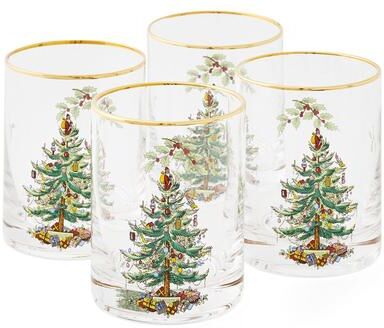 Spode Christmas Tree Set of 4 Double Old Fashioned Glasses - 14