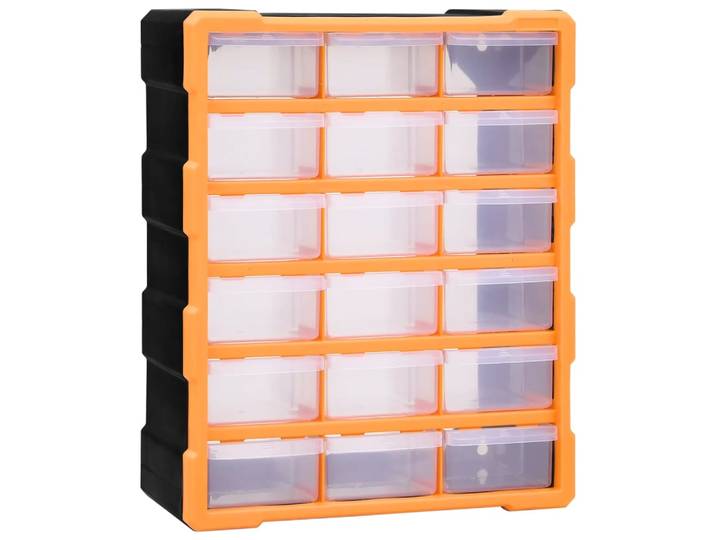 vidaXL Multi-Schubladen-Organizer 18 Schubladen 38x16x47 cm