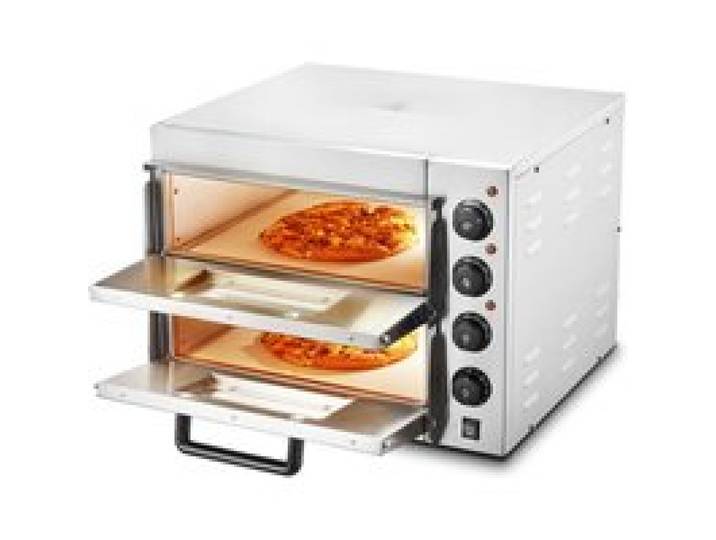 Four à Pizza - DUOKU - FY-EP-2 - 40 6 cm - Acier Inoxydable - Électrique