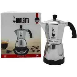 Bialetti Moka Timer - programmierbarer Espressokocher - schwarz - für 6 Tassen