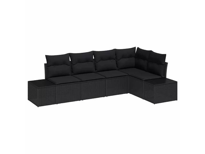 VidaXL - Outdoor-sofa poly-rattan, One Size, Schwarz
