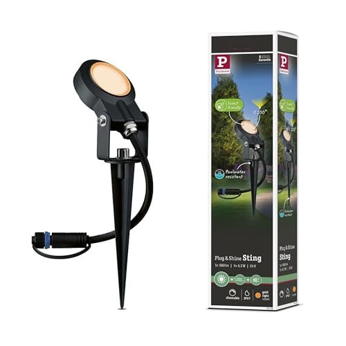 Paulmann Plug & Shine LED-tuinspot Sting warm wit grijs aluminium