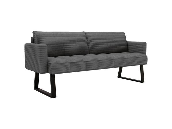 Valdera Sitzbank, Anthrazit, Metall, 3-Sitzer, 200x88x69 cm, Esszimmer, Bänke, Sitzbänke